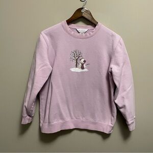 Northern Reflections Pink Snowman Vintage 90s Crewneck Sweatshirt Women’s Medium